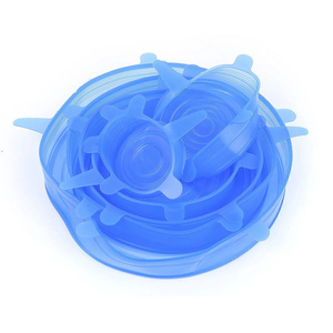 Lot de 6 couvercles extensibles en silicone pour ustensiles de cuisine, réutilisables, pour aliments et fruits, couvercles de pot en silicone, économiseurs d'aliments, pour casseroles, plats et bols de cuisine - Product Image 2
