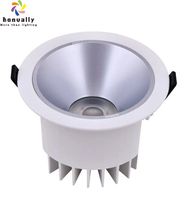Spot LED étanche IP65 10W-40W avec réflecteur doré, pour usage domestique et professionnel, à intensité variable