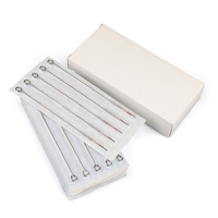 Aiguilles de tatouage professionnelles en acier inoxydable pour sourcils et art corporel, diamètre 0,35 mm, jetables et stérilisées avec membrane – Vente en gros