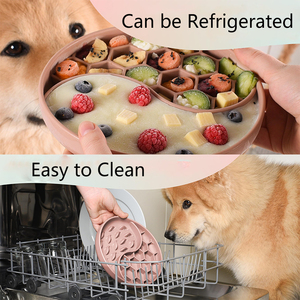 Cuencos de comida para mascotas de silicona ZMaker con ventosa, cuenco antideslizante para lamer perros de grado alimenticio, diseño de pescado y panal, cuenco para perros alimentador lento - Product Image 2