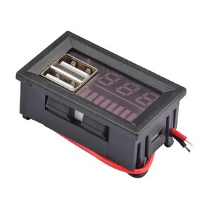 デュアルUSB 5V 2A車の電圧計電圧計パネル12V-24V 3S-7S-7Sリチウム電池容量インジケータパワーテスターリチウムイオン鉛酸 - Product Image 6