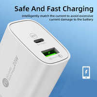 Cantell OEM PD 20W USB Chargeur US EU Charge Plug 12W USB A + C Adaptateur secteur Charge rapide pour téléphone portable Charge