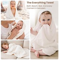Natural Organic Cotton Hooded Towel Large Size Soft Breathable Absorbent Bath Towel for Boys Girls Wholesale