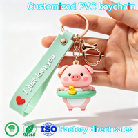 Porte-clés en caoutchouc 3D personnalisé en PVC, nouveau best-seller, motif dessin animé, mini, cadeau pour pendentif de sac