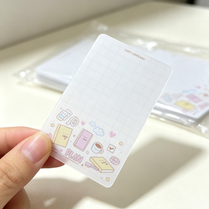 สมุดโน้ตสีขาวแบบมินิมอลพร้อมคิวอาร์โค้ดสำหรับโซเชียลมีเดีย  บัตรพลาสติก PVC กันน้ำสำหรับธุรกิจ - Product Image 2