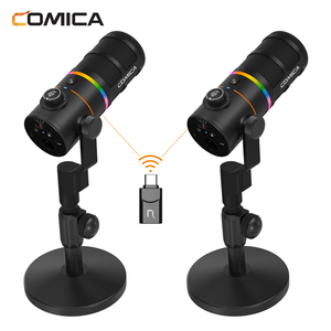 ไมโครโฟนไดนามิกคาร์ดิออยด์ COMICA EJoy D10 PRO(D) COMBO แบบ USB-C และ XLR พร้อมไฟ RGB และซาวด์การ์ด สำหรับสตรีมมิ่ง พอดแคสติ้ง และ Twitch - Product Image 1