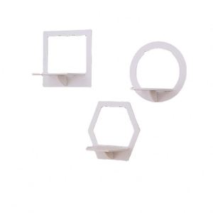 Hexagon Home Decorative Storage Rack <b>Wall</b> Mounted <b>Shelf</b> TV Background Hanger Bedroom Balcony Bedside Flower Pot Stand <b>Shelves</b> - Product Image 6