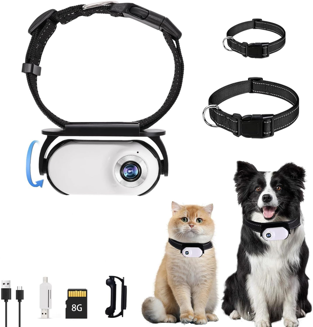 Outdoor Safe Wireless Pet Sport Camera Collar GPS Tracker Video Recording for Cats and Dogs