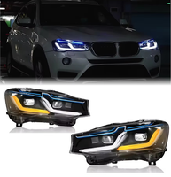 Ensemble de phares LED complets pour BMW X3 F25 X4 F26 2010-2017, lentille laser modifiée, feux de jour DRL, clignotants séquentiels