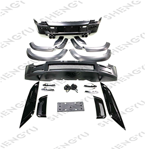 Parachoques ar para coche <span class=keywords><strong>Rover</strong></span> <span class=keywords><strong>Defender</strong></span> 20-23 a ununma, sistema de carrocería que incluye parachoques delantero y trasero, alerón de ojos dorados - Product Image 2