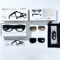 Lunettes Intelligentes AIMB-G2 Pro AI avec Caméra 8MP, Stabilisation d'Image Sans Fil BT, Capture Photo/Vidéo, Diffusion en Direct et Traduction IA