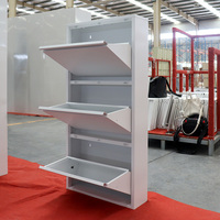 Étagère de rangement murale en acier, design suspendu extérieur, style chinois, ultra-mince, moderne, en métal, pour chaussures