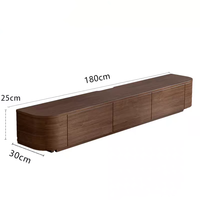 Meuble TV suspendu moderne et simple pour salon, idéal pour petits appartements, avec table basse intégrée en panneau de roche.