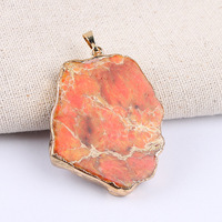Pendentif de jade impérial en pierre impériale irrégulière naturelle pour la fabrication de bijoux Pendentif de pierre précieuse irrégulière en jaspe impérial