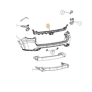 Jeep Compass Rear Bumper <b>Plastic</b> <b>Bracket</b> 68244459AB Reinforcement For Replace Repair - Product Image 4