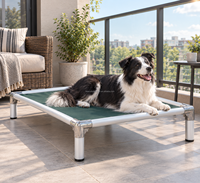 Lit surélevé pour chien en alliage d'aluminium pratique + PVC, adapté à un usage domestique et facile à assembler