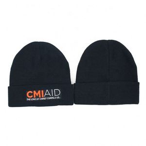 Custom Unisex Solid Color Beanies Winter Knitted <b>Hat</b> with Embroidery Logo Acrylic Beanie - Product Image 4