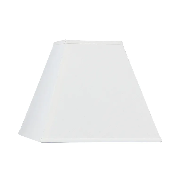 Moderne benutzer definierte Lampen abdeckungen Hotel Lampen schirme Runde quadratische weiße Stoff Tisch lampe Leinens chirm Lampen schirm