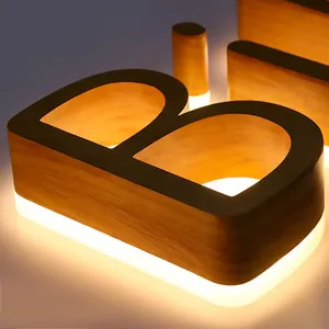 Custom Led Luminous Light Up Signage Personalized Channel Letters Backlit Signs For Wall Decorations