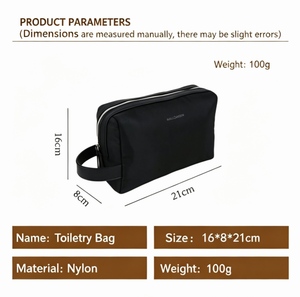 Trousse de Toilette Portable Vintage en Nylon Haute Densité avec Fermeture Éclair Rembourrée en EVA pour Hommes – Rangement Cosmétiques et Articles de Rasage de Voyage - Product Image 4