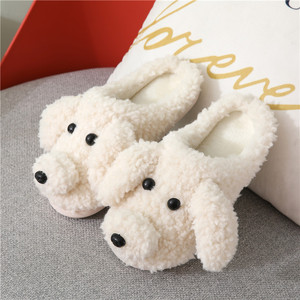 Chaussons d'intérieur chauds et antidérapants en peluche <span class=keywords><strong>pour</strong></span> hommes et femmes, motif <span class=keywords><strong>chien</strong></span> Teddy mignon, à bout fermé, <span class=keywords><strong>pour</strong></span> couple - Product Image 2