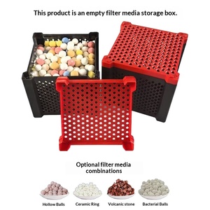 Boîte de stockage de médias filtrants pour aquarium, cube en maille <span class=keywords><strong>creuse</strong></span> avec culture de bactéries pour la purification de l'eau, matériau PP - Product Image 2