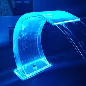 Cascada acrílica de <span class=keywords><strong>acero</strong></span> inoxidable artificial para exteriores - Product Image 1