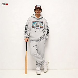 Nuevo Conjunto de Sudadera con Capucha y Pantalones Deportivos Extra Grandes de 400/500/600 Gsm para Hombre, Conjuntos Deportivos Personalizados con Gráficos, Conjuntos Deportivos Básicos para Hombre - Product Image 1