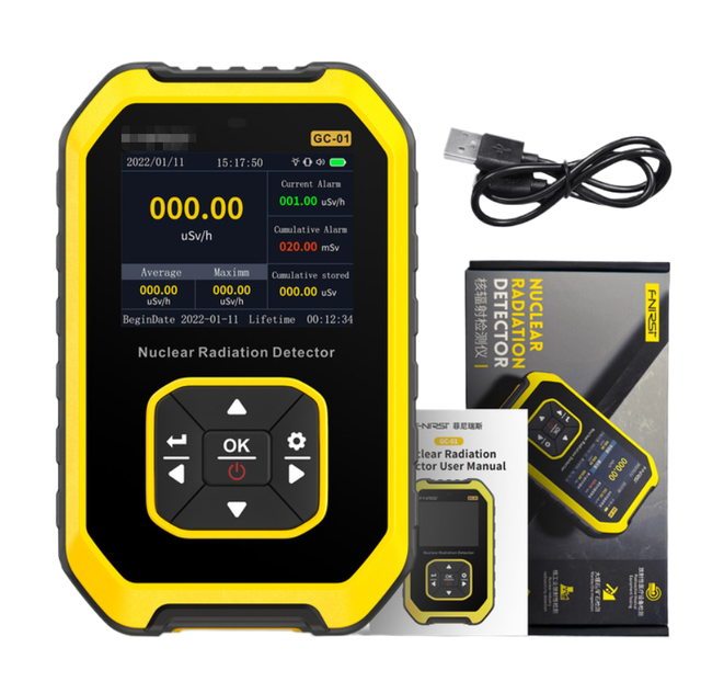 FNIRSI GC-01 Multimeter Nuclear Radiation Detector for 3-Digit Display Low Battery Alert-Personal Dosimeter X-ray Activity