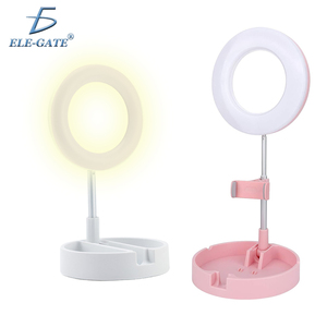 Aro de luz LED Ele-Gate con espejo para fotos, videos y maquillaje con teléfono - Product Image 6