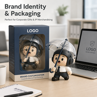 WEIYANTOYS, figurine d'action en vinyle de mascotte d'entreprise OEM, conception personnalisée gratuite, jouet de dessin animé, faible MOQ, figurine d'action mignonne pour collectionneurs