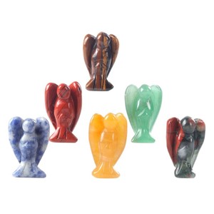 Natural Crystal Agate Gemstone Angel Engraved Eco-friendly 12PCS Color Box Nordic Tiger Eye Statue Ornaments Sculpture - Product Image 5