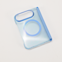 Étui de téléphone magnétique JOYPORODO B351, coque semi-transparente mate en PC, charge sans fil pour iPhone Duo pour la série Samsung