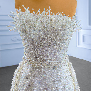Jancember 222205 Vestidos de novia de sirena con perlas muy cuentas con tren - Product Image 3