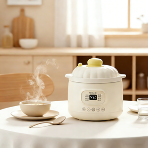 Casserole électrique à micro-pression programmable de 1,2 L avec couvercle en céramique et minuterie numérique pour usage domestique - Product Image 2
