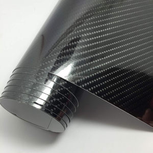 <span class=keywords><strong>Film</strong></span> auto-adhésif en vinyle fibre de carbone 6D, rouleau d'emballage d'autocollant en vinyle fibre de carbone noir brillant avec bulle d'air - Product Image 1