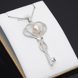 จี้เงินแท้ S925 พร้อมไข่มุกขนาดใหญ่ 10-11 มม. สำหรับผู้หญิง อุปกรณ์เสริมกุญแจ งาน DIY เครื่องประดับ แบบติดตั้งเอง รุ่น 734 - Product Image 3