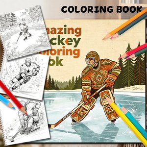 Libro de Colorear de Hockey Personalizado, Cuaderno Espiral Personalizado, <span class=keywords><strong>Libros</strong></span> Impresos Personalizados para Regalos Promocionales y Reventa en Tiendas - Product Image 2