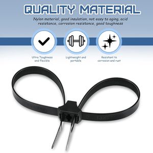 2025 12x700 мм нейлоновые наручники кабельные стяжки двойные гибкие автомобильные Дверные Замки наручники Одноразовые стяжки нейлоновые кабельные стяжки - Product Image 6