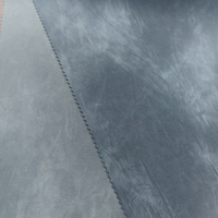 Tissu en cuir PU avec effet délavé, résistant à l'abrasion, pour vêtements et accessoires