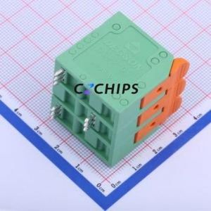 DG2216V-10.0-DA-03P-14-00A(H ) Spring <b>Terminal</b> <b>Block</b> Through hole Component (THT),P=10mm Connector 1x3P 10mm Green 3P - Product Image 1