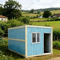 Maisonnette préfabriquée modulaire FLKT, installation rapide, prête à vivre, pliable, type conteneur.