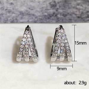 Orecchini Geometrici a Cerchio per Donne, Gioielli per Orecchie Scintillanti alla Moda per il Quotidiano - Product Image 5