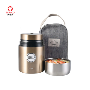 Tafuco-tarro térmico para alimentos, 800ml, extremadamente duradero, aislado al vacío, con tapa de acero inoxidable de doble pared y bolsa de fijación - Product Image 4