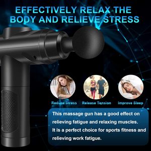 Pistola de Masaje de Percusión para Tejidos Profundos, 30 Velocidades, Silenciosa, Pantalla Táctil LCD, 12 Cabezales, Motor sin Escobillas, Terapia de Calor, USB/Enchufable - Product Image 6