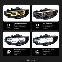 Luces de Coche para BMW F32 Proyector de Faro 2013-2018 F82 F36 420i 428i 430i 435i Lámpara de Cabeza Faros LED DRL Automotrices