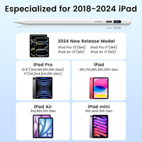 Stylet pour iPad, charge rapide, sensibilité à l'inclinaison et rejet de la paume, stylet professionnel pour Apple Pencil 1ère et 2ème génération, Apple Pencil Pro
