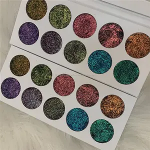 CUSTOM High Pigment Glitter อายแชโดว์ผู้ผลิต 10 สี multichrome Glitter อายแชโดว์ eyeshadow Palette