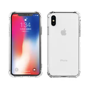 Casing HP Apple iPhone, untuk Apple iPhone Bening X XS Max untuk iPhone 7 Plus Penutup TPU Casing Belakang