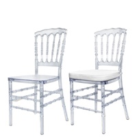 Chaises de mariage empilables, de luxe, pour fête, banquet, hôtel, salle à manger, mariage, rustiques, en acrylique, vente en gros